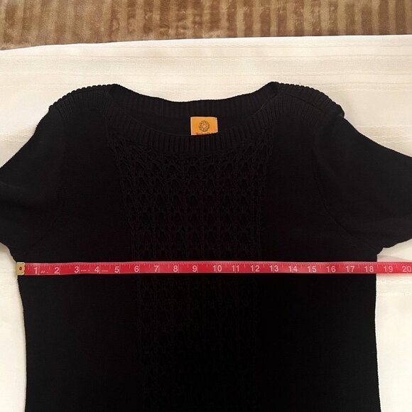 Sweater 3/4 Sleeve‎ Cotton Boat Neck Black Size L NWOT Ruby Rd - Picture 7 of 10